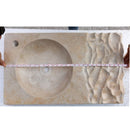 Stone Travertine Troia Light Above Counter Sink  top view Stone Travertine Troia Light Above Counter Sink  top view