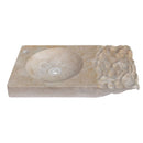 Stone Travertine Troia Light Above Counter Sink angle view Stone Travertine Troia Light Above Counter Sink angle view