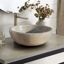 Natural Stone Afyon Sugar Marble Vessel Sink SKU-20020031 room scene Natural Stone Afyon Sugar Marble Vessel Sink SKU-20020031 room scene