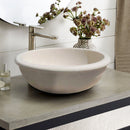Natural Stone Classic Limestone Vessel Sink SKU-20020036 bathroom scene Natural Stone Classic Limestone Vessel Sink SKU-20020036 bathroom scene