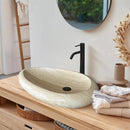 Natural Stone Drop Shape Travertine Sink  (W)14" (L)20" (H)4.7" Natural Stone Drop Shape Travertine Sink  (W)14" (L)20" (H)4.7"