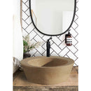 Natural Stone Light Travertine Vessel Sink SKU-20020009 Installed view at bathroom Natural Stone Light Travertine Vessel Sink SKU-20020009 Installed view at bathroom