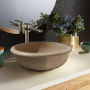 Natural Stone Light Travertine Vessel Sink SKU-20020028 room scene Natural Stone Light Travertine Vessel Sink SKU-20020028 room scene