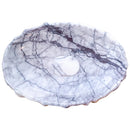 New York White Marble Oval Shape Vessel Sink Polished (W)16" (L)26" (H)5" SKU-NTRVS09 product shot top view New York White Marble Oval Shape Vessel Sink Polished (W)16" (L)26" (H)5" SKU-NTRVS09 product shot top view