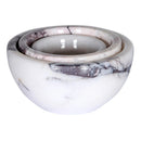 New York White genuine marble nesting bowls set of 3 polished product SKU-MSNYSO34 New York White genuine marble nesting bowls set of 3 polished product SKU-MSNYSO34