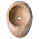 Noce Brown Travertine Natural Stone Kayak Sink SKU-NTRSTC21 Size (W)23" (L)16" (H)6" product shot top view Noce Brown Travertine Natural Stone Kayak Sink SKU-NTRSTC21 Size (W)23" (L)16" (H)6" product shot top view