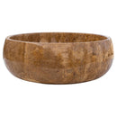 Noce Brown Travertine Natural Stone Vessel Sink Polished (D)16" (H)6" Noce Brown Travertine Natural Stone Vessel Sink Polished (D)16" (H)6"