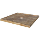 Noce brown travertine square shower base w36-l36-h2 SKU-NTRSTC26 Product sot on white background Noce brown travertine square shower base w36-l36-h2 SKU-NTRSTC26 Product sot on white background