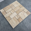 Patara Mini Pattern 12" x 12" Honed Travertine Mesh-Mounted Mosaic Tile Patara Mini Pattern 12" x 12" Honed Travertine Mesh-Mounted Mosaic Tile