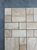 Patara Mini Pattern 12" x 12" Honed Travertine Mesh-Mounted Mosaic Tile Patara Mini Pattern 12" x 12" Honed Travertine Mesh-Mounted Mosaic Tile