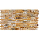Scabos Travertine Split Face Stacked Stone Ledger Panel SKU-20107184 product shot  Scabos Travertine Split Face Stacked Stone Ledger Panel SKU-20107184 product shot