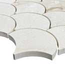 Shell Stone Limestone Laguna Design on 12" x 12" Mesh Mosaic Tile SKU-HSSSLAGDMOSH corner view Shell Stone Limestone Laguna Design on 12" x 12" Mesh Mosaic Tile SKU-HSSSLAGDMOSH corner view