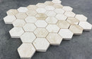Shell Stone Limestone 2" Hexagon Honed on 12" x 12" Mesh Mosaic Tile Shell Stone Limestone 2" Hexagon Honed on 12" x 12" Mesh Mosaic Tile