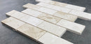 Shell Stone Limestone 2"x4" Brick Honed on 12" x 12" Mesh Mosaic Tile Shell Stone Limestone 2"x4" Brick Honed on 12" x 12" Mesh Mosaic Tile