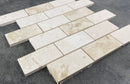 Shell Stone Limestone 2"x4" Brick Honed on 12" x 12" Mesh Mosaic Tile Shell Stone Limestone 2"x4" Brick Honed on 12" x 12" Mesh Mosaic Tile