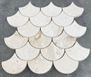 Shell Stone Limestone Laguna Design on 12" x 12" Mesh Mosaic Tile Shell Stone Limestone Laguna Design on 12" x 12" Mesh Mosaic Tile