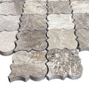Silver Shadow Marble Casablanca on 12" x 12" Mesh Mosaic Tile SKU-HSSSCMOSH corner view Silver Shadow Marble Casablanca on 12" x 12" Mesh Mosaic Tile SKU-HSSSCMOSH corner view