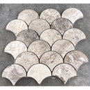 Silver shadow marble mosaic tile laguna design on 12x12 mesh honed SKU-HSSHLAGDMOSH top view Silver shadow marble mosaic tile laguna design on 12x12 mesh honed SKU-HSSHLAGDMOSH top view
