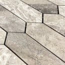 Silver Shadow Marble Strada Design on 12" x 12" Mesh Mosaic Tile SKU-HSLSHTRBMOSH close view Silver Shadow Marble Strada Design on 12" x 12" Mesh Mosaic Tile SKU-HSLSHTRBMOSH close view