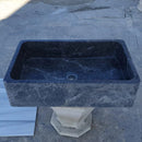 Natural Stone Sirius Black Marble Farmhouse Sink Polished  (W)16" (L)24" (H)6" Natural Stone Sirius Black Marble Farmhouse Sink Polished  (W)16" (L)24" (H)6"