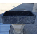 Natural Stone Sirius Black Marble Farmhouse Sink Polished  (W)16" (L)24" (H)6" Natural Stone Sirius Black Marble Farmhouse Sink Polished  (W)16" (L)24" (H)6"