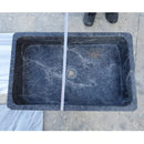 Natural Stone Sirius Black Marble Farmhouse Sink Polished  (W)16" (L)24" (H)6" Natural Stone Sirius Black Marble Farmhouse Sink Polished  (W)16" (L)24" (H)6"