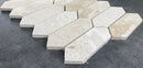 Shell Stone Limestone Strada Design on 12" x 12" Mesh Mosaic Tile Shell Stone Limestone Strada Design on 12" x 12" Mesh Mosaic Tile