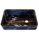 Toros Black Marble Rectangular Natural Stone sink semi Polished W14.4 L 20.3 H4.7 SKU T1-252 angle view Toros Black Marble Rectangular Natural Stone sink semi Polished W14.4 L 20.3 H4.7 SKU T1-252 angle view