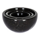 Toros Black genuine marble nesting bowls set of 3 polished product SKU-MSTBSO34 Toros Black genuine marble nesting bowls set of 3 polished product SKU-MSTBSO34