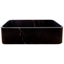 Toros Black marble Farmhouse Rectangular Sink Polished size (W)13.5" (L)21.5" (H)6" SKU-NTRVS11 product shot front view Toros Black marble Farmhouse Rectangular Sink Polished size (W)13.5" (L)21.5" (H)6" SKU-NTRVS11 product shot front view