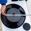 Toros Black marble Round Above Counter Sink Polished size D 16'' H6'' SKU NTRSTC52 bottom diamater measure view Toros Black marble Round Above Counter Sink Polished size D 16'' H6'' SKU NTRSTC52 bottom diamater measure view