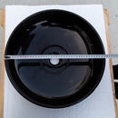 Toros Black marble Round Above Counter Sink Polished size D 16'' H6'' SKU NTRSTC52 diamater measure view Toros Black marble Round Above Counter Sink Polished size D 16'' H6'' SKU NTRSTC52 diamater measure view