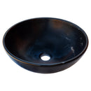 Toros black marble round vessel sink NTRSTC01 (D)16" (H)6" product shot angle view Toros black marble round vessel sink NTRSTC01 (D)16" (H)6" product shot angle view