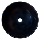 Toros black marble round vessel sink NTRSTC01 (D)16" (H)6" product shot top view Toros black marble round vessel sink NTRSTC01 (D)16" (H)6" product shot top view