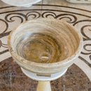 traonyx travertine onyx natural stone marble vessel sink size (D)16" (H)6" SKU-NTRVS32 product shot angle view traonyx travertine onyx natural stone marble vessel sink size (D)16" (H)6" SKU-NTRVS32 product shot angle view