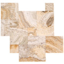 Traonyx Travertine Tile Honed and Filled SKU-TONYXPATH multi top pattern view Traonyx Travertine Tile Honed and Filled SKU-TONYXPATH multi top pattern view