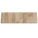 Travertine pool coping bullnosed paver tumbled size 6x12 SKU-20030002 product shot top view Travertine pool coping bullnosed paver tumbled size 6x12 SKU-20030002 product shot top view