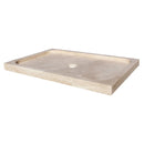 Troia light travertine rectangular shower base SKU-NTRSTC27 The product shot on white background. Troia light travertine rectangular shower base SKU-NTRSTC27 The product shot on white background.