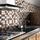 anka almira brown glossy wall porcelain tile SKU 165138 12"x24" (30cmx60cm) installed on kitchen backsplash anka almira brown glossy wall porcelain tile SKU 165138 12"x24" (30cmx60cm) installed on kitchen backsplash