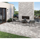 Anka kaya grey matte anti slip porcelain wall and floor tile size 12"x24" installed on patio and around fireplace Anka kaya grey matte anti slip porcelain wall and floor tile size 12"x24" installed on patio and around fireplace