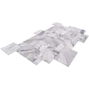 Atlantic Grey Marble Tiles Antique Pattern Sand-Blasted Brushed SKU-KRTAGMAPSBB angle view Atlantic Grey Marble Tiles Antique Pattern Sand-Blasted Brushed SKU-KRTAGMAPSBB angle view