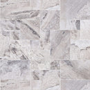 Atlantic Grey Marble Tiles Antique Pattern Sand-Blasted Brushed SKU-KRTAGMAPSBB top multi top view  Atlantic Grey Marble Tiles Antique Pattern Sand-Blasted Brushed SKU-KRTAGMAPSBB top multi top view