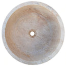 Natural Stone Beige Travertine Self-Rimming Drop-in Vessel Sink Polished (D)16" (H)6.5" Natural Stone Beige Travertine Self-Rimming Drop-in Vessel Sink Polished (D)16" (H)6.5"