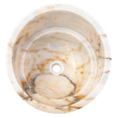 bianco giallo marble Vessel Sink polished size D16 H9 SKU EGEBGVSP165 top view bianco giallo marble Vessel Sink polished size D16 H9 SKU EGEBGVSP165 top view