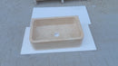 Troia Light Travertine Farmhouse Sink Honed and Filled (W)18" (L)27.5" (H)7" Troia Light Travertine Farmhouse Sink Honed and Filled (W)18" (L)27.5" (H)7"