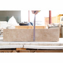 cappuccino beige marble farmhouse rectangular sink SKU CM-B-036-B height measure product shot cappuccino beige marble farmhouse rectangular sink SKU CM-B-036-B height measure product shot