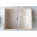 cappuccino beige marble farmhouse rectangular sink SKU CM-B-036-B width measure view cappuccino beige marble farmhouse rectangular sink SKU CM-B-036-B width measure view