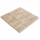 cappucino polished marble mosaics 1x4 SKU-20012350 angle view cappucino polished marble mosaics 1x4 SKU-20012350 angle view