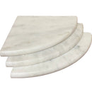 Carrara shower marble corner shelf 9 inch SKU-HSSSCW901 multi top shot of product Carrara shower marble corner shelf 9 inch SKU-HSSSCW901 multi top shot of product