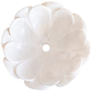 carrara white marble natural stone flower shape polished sink SKU NTRVS18 Size (D)17" (H)6" top view product shot carrara white marble natural stone flower shape polished sink SKU NTRVS18 Size (D)17" (H)6" top view product shot